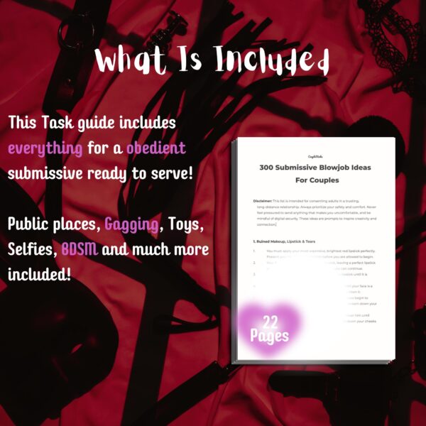 300 Submissive Blowjob Tasks - Image 2